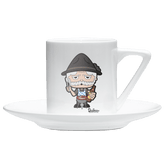 Da Oid Sinzer Griller Espressotasse mit Untersetzer Sonntagshorn Front